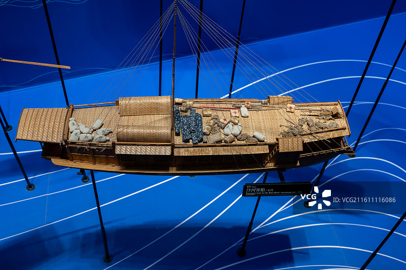宋代汴河客船模型图片素材