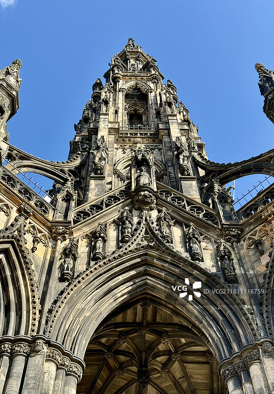 苏格兰爱丁堡的司各特纪念塔图片素材