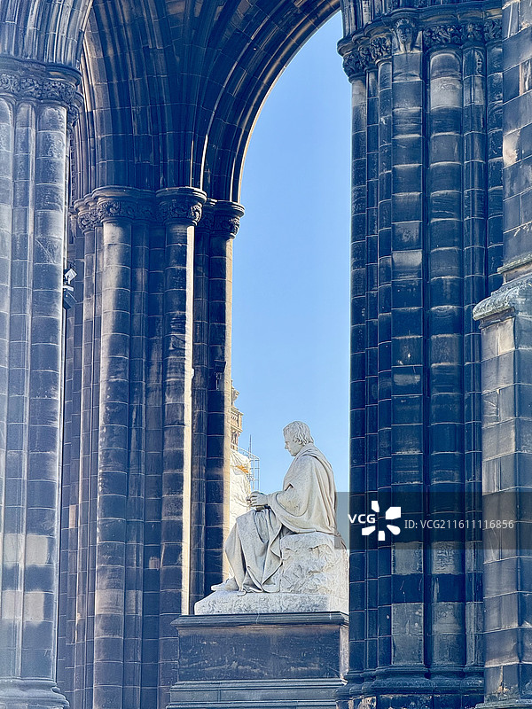 苏格兰爱丁堡的司各特纪念塔图片素材