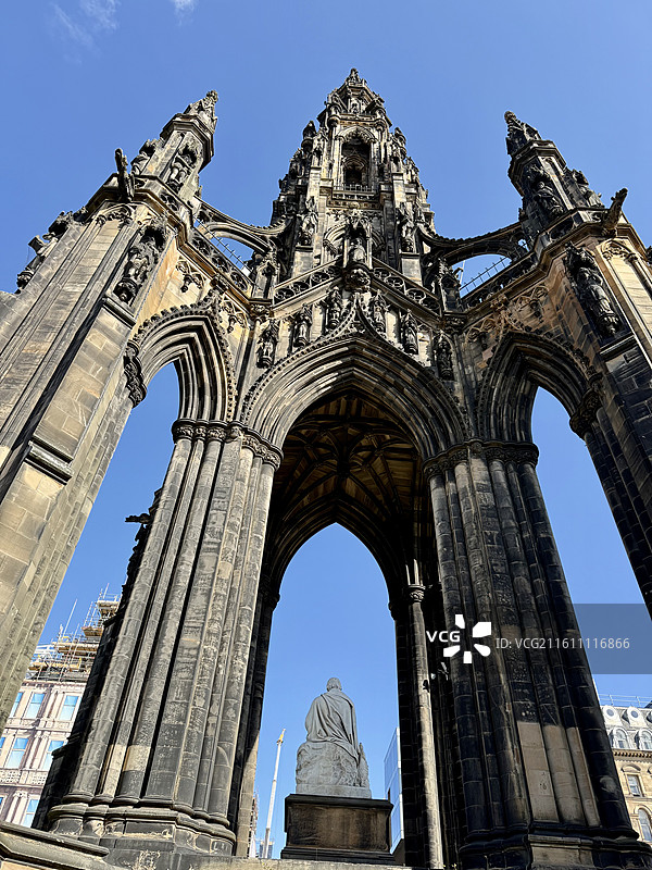 苏格兰爱丁堡的司各特纪念塔图片素材