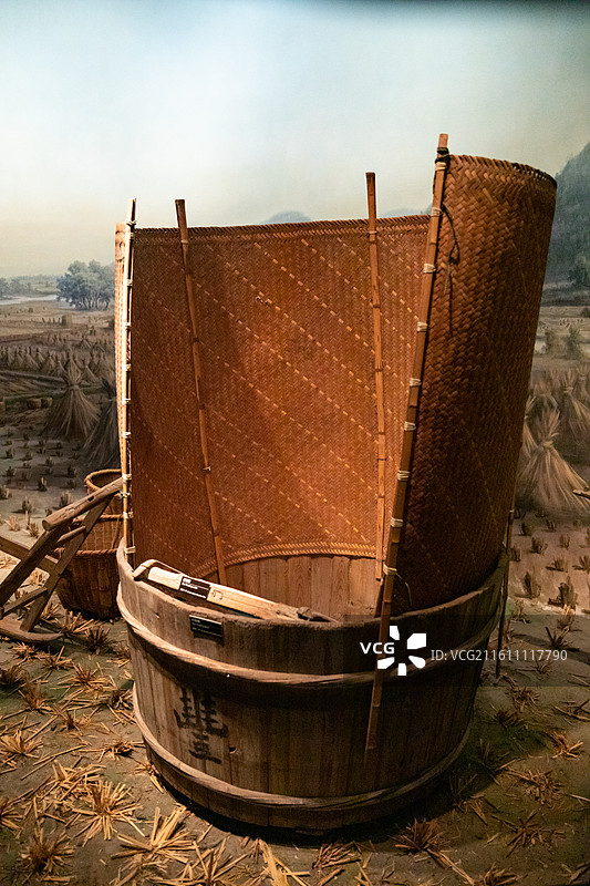 台州博物馆民国11年打稻梯图片素材