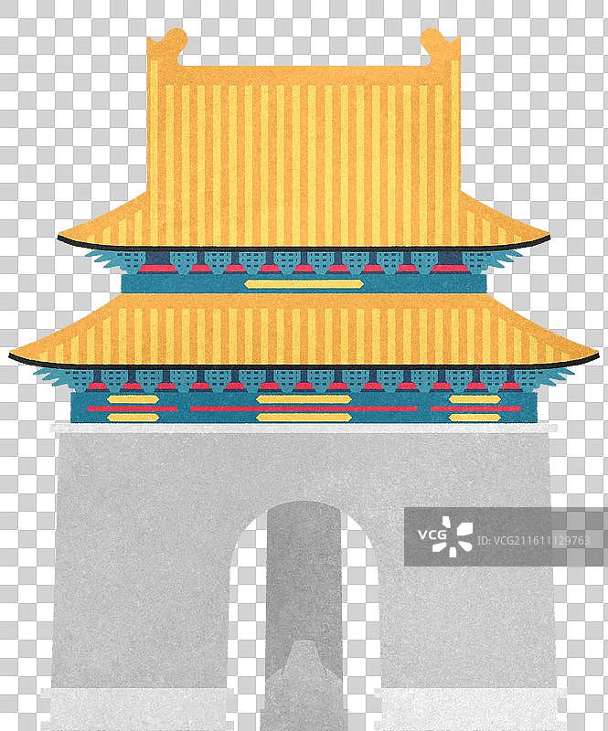 明孝陵建筑四方城图片素材