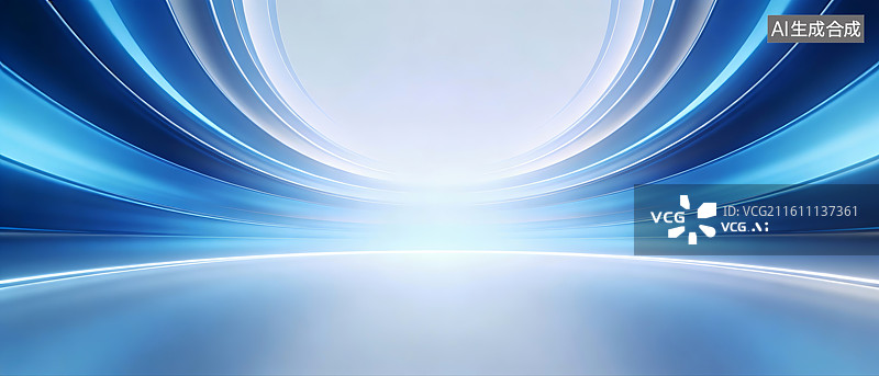 【AI数字艺术】蓝色未来感抽象背景图片素材