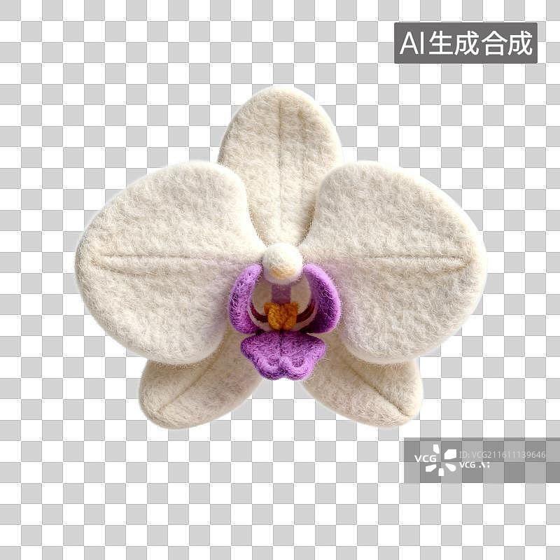 【AI数字艺术】手工毛毡兰花图片素材