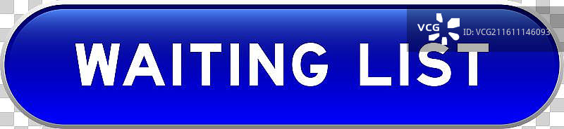 蓝色的胶囊形状的“等待”按钮图片素材