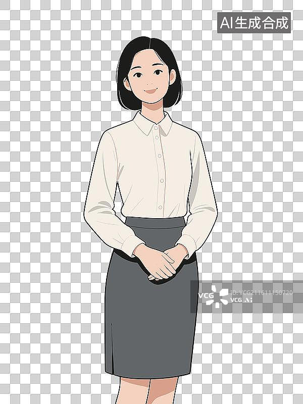 【AI数字艺术】[矢量EPS素材]职业商务女性正装形象图片素材