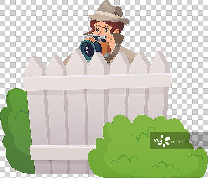 戴着侦探帽的女性私家侦探图片素材