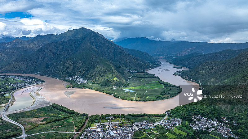 长江第一湾图片素材