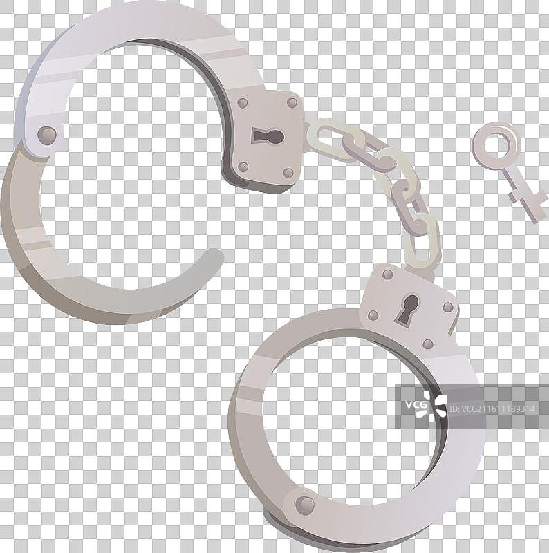 手铐卡通图标 逮捕 符号 控制图片素材