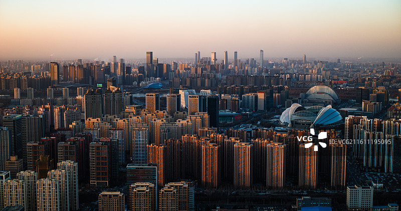 沈阳金调航拍城市建筑图片素材