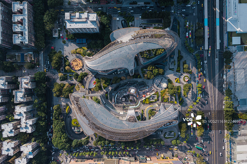 广州天环广场商业区航拍图片素材