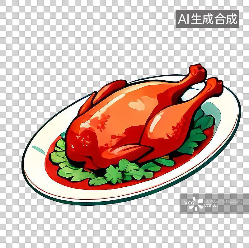 【AI数字艺术】美味姜母鸭烧鸡元素图片素材