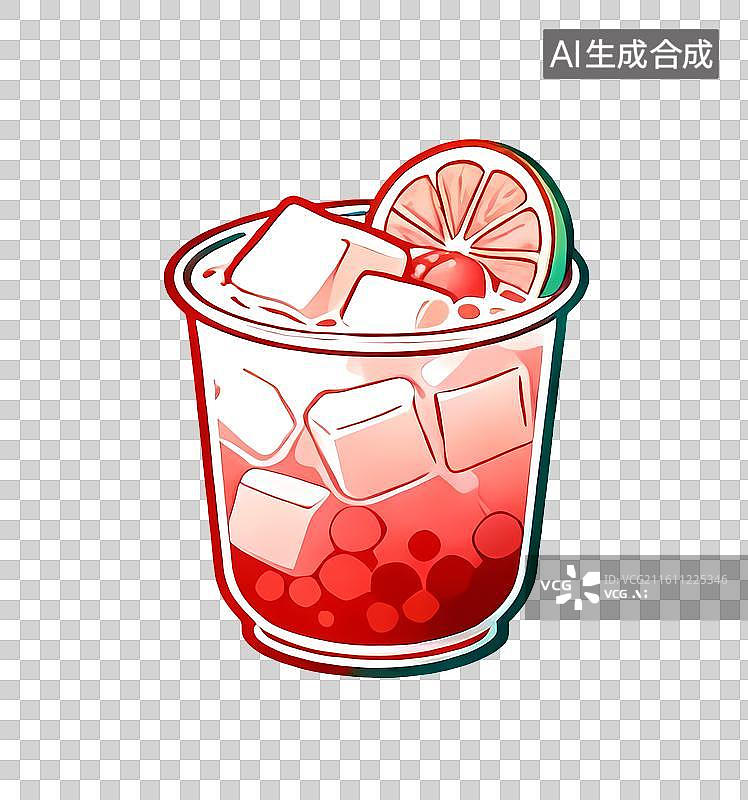 【AI数字艺术】美味水果凉茶元素图片素材