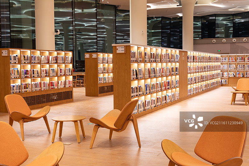 环境优美的图书馆北京城市图书馆图片素材