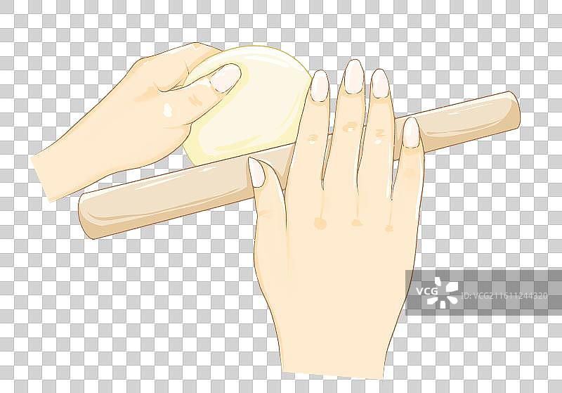 包饺子过程擀面皮饺子皮图片素材