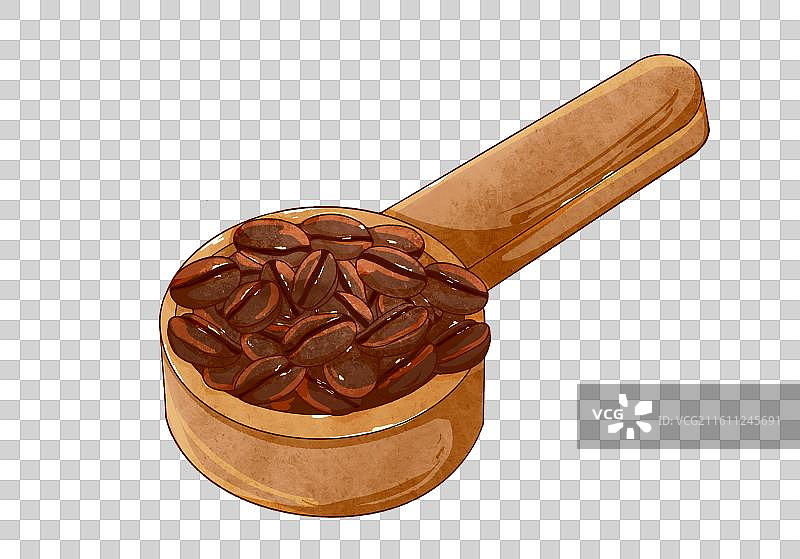 一勺咖啡豆图片素材
