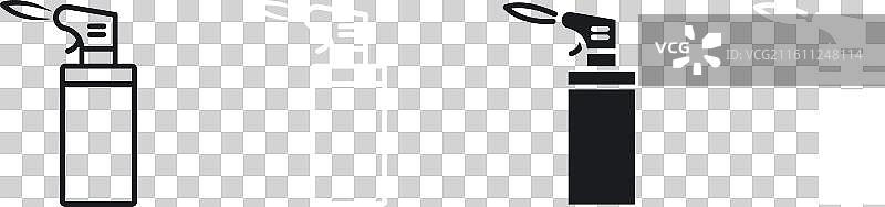 喷枪细线图标集图片素材