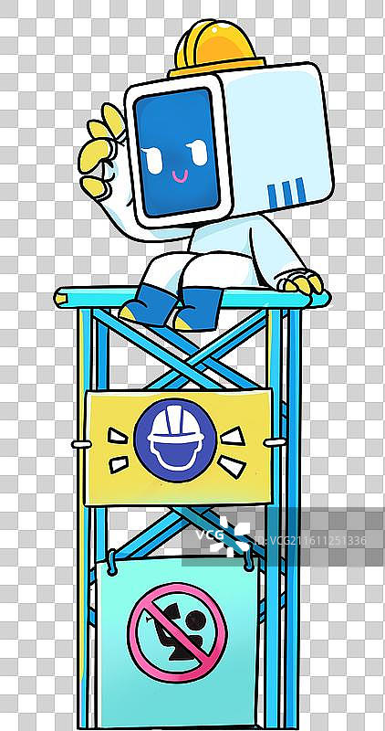 建筑工地监工机器人图片素材