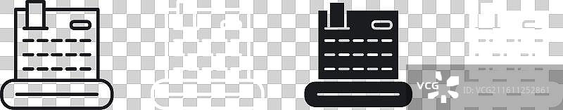 现金机线条图标集图片素材