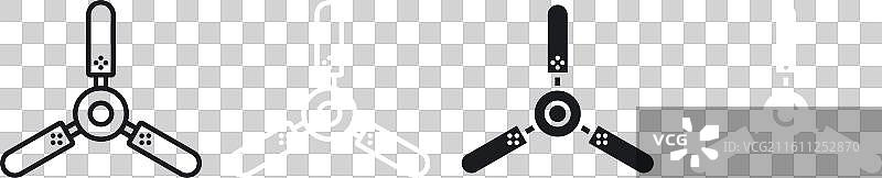 吊扇细线图标集图片素材