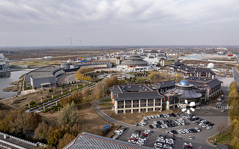 河北省沧州市吴桥县吴桥杂技大世界航拍图片素材