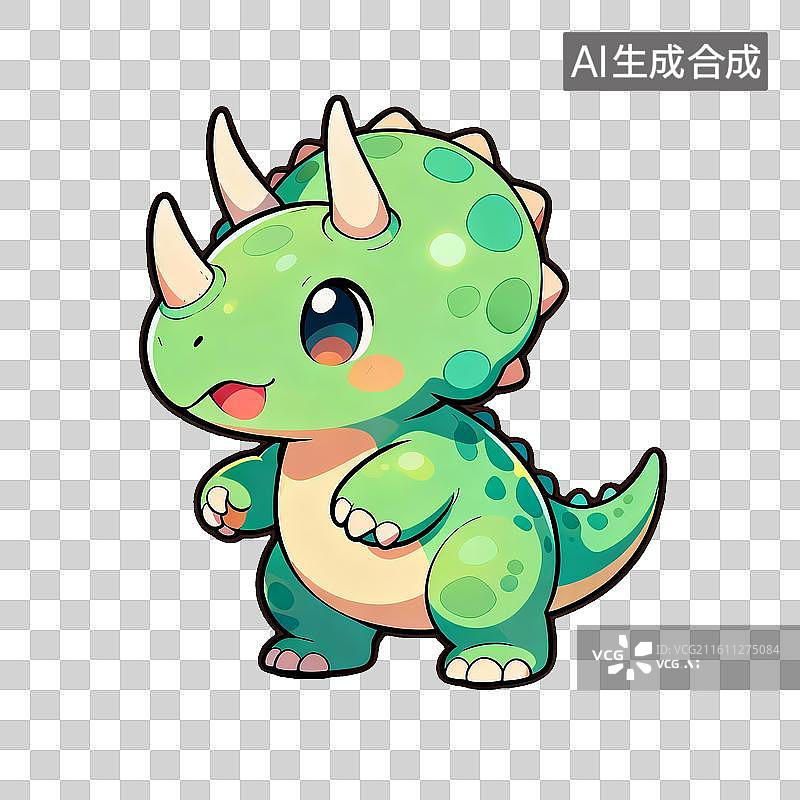 【AI数字艺术】三角龙图片素材