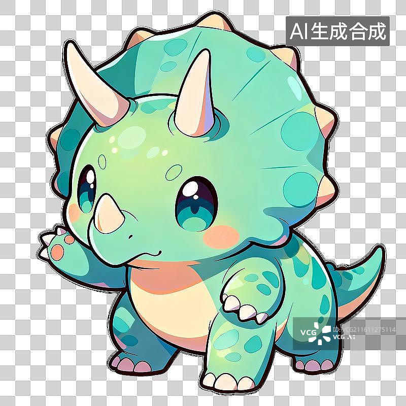 【AI数字艺术】三角龙图片素材