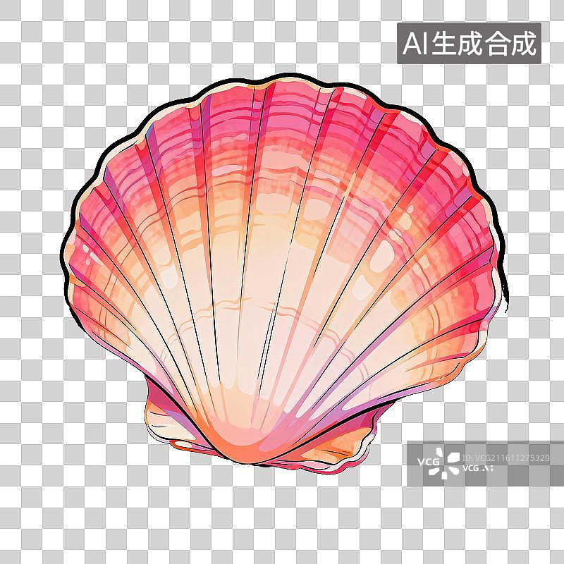 【AI数字艺术】扇贝图片素材
