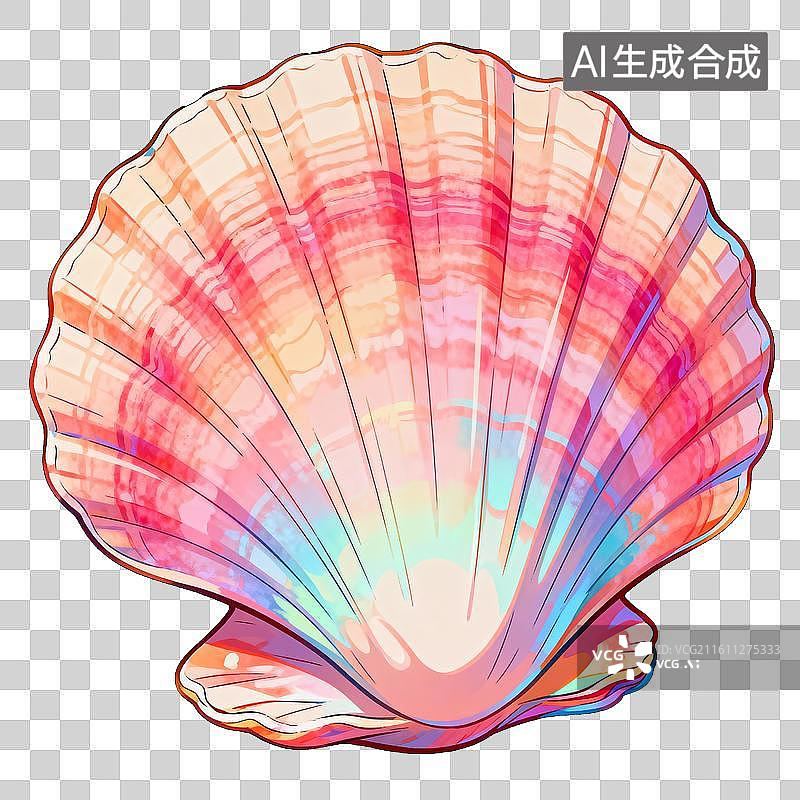【AI数字艺术】扇贝图片素材