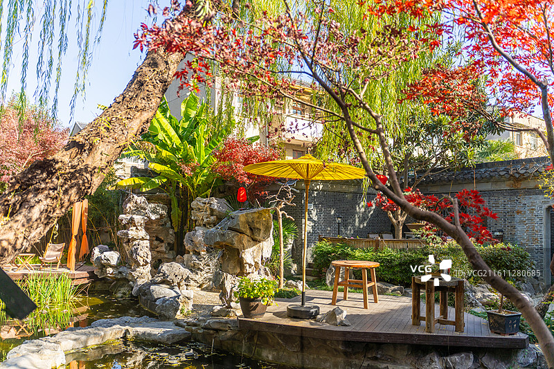 扬州重构冰瓯馆百年老宅民宿图片素材