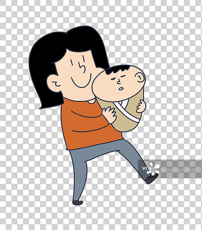 抱着孩子的妈妈图片素材