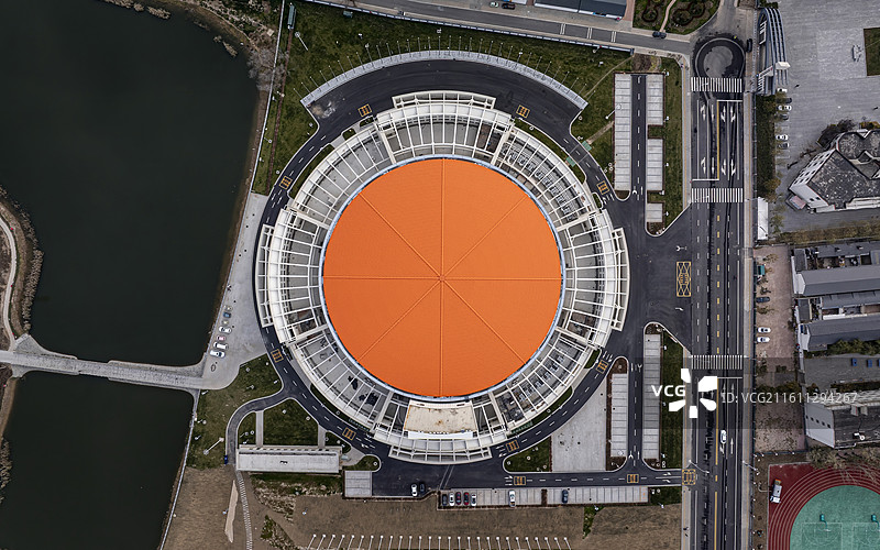 河北省沧州市吴桥县吴桥杂技大世界航拍图片素材