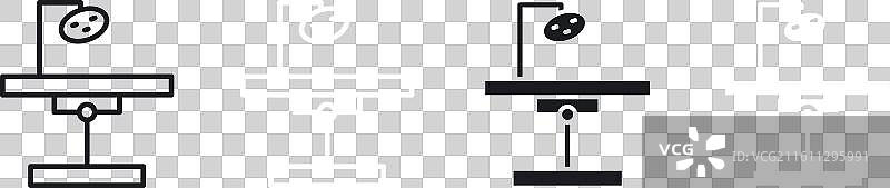 手术台细线图标集图片素材