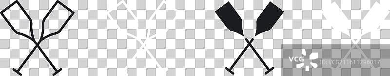 桨的细线图标集图片素材