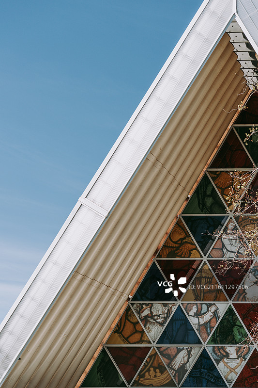 新西兰坎特伯雷基督教会纸板大教堂图片素材