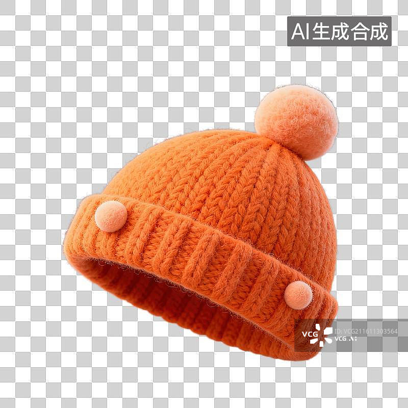【AI数字艺术】3D毛毡材质毛线帽子元素图片素材