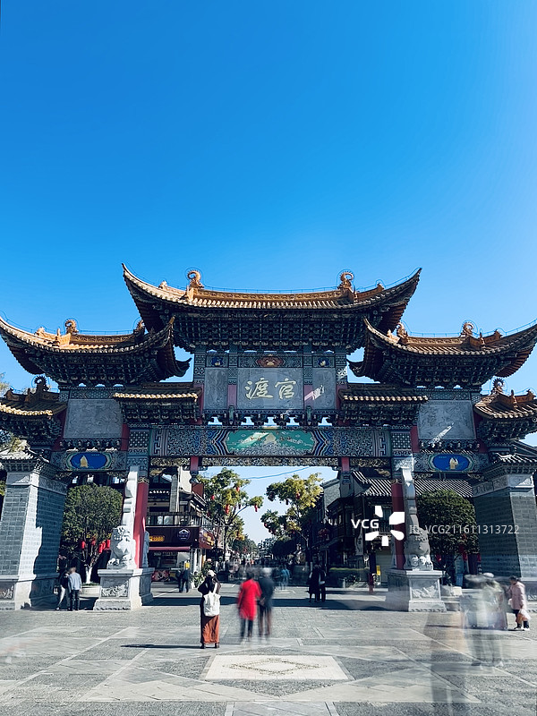 云南昆明官渡古镇金刚塔图片素材