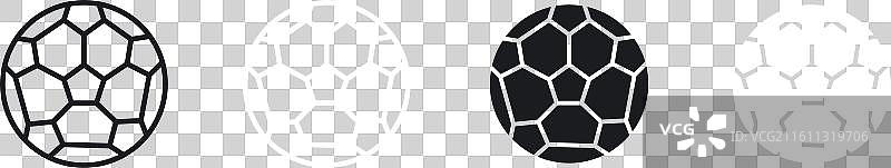 足球线条图标集图片素材