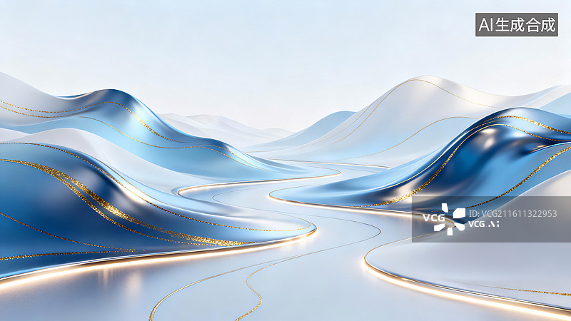 【AI数字艺术】数字山水背景图片素材
