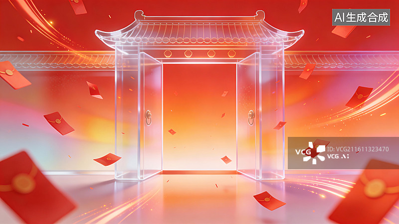 【AI数字艺术】骏马福门海报图片素材