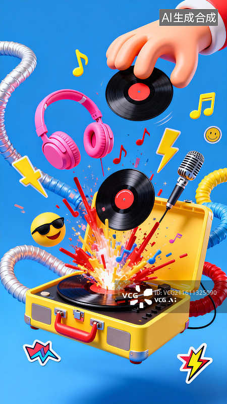 【AI数字艺术】音乐海报设计图片素材