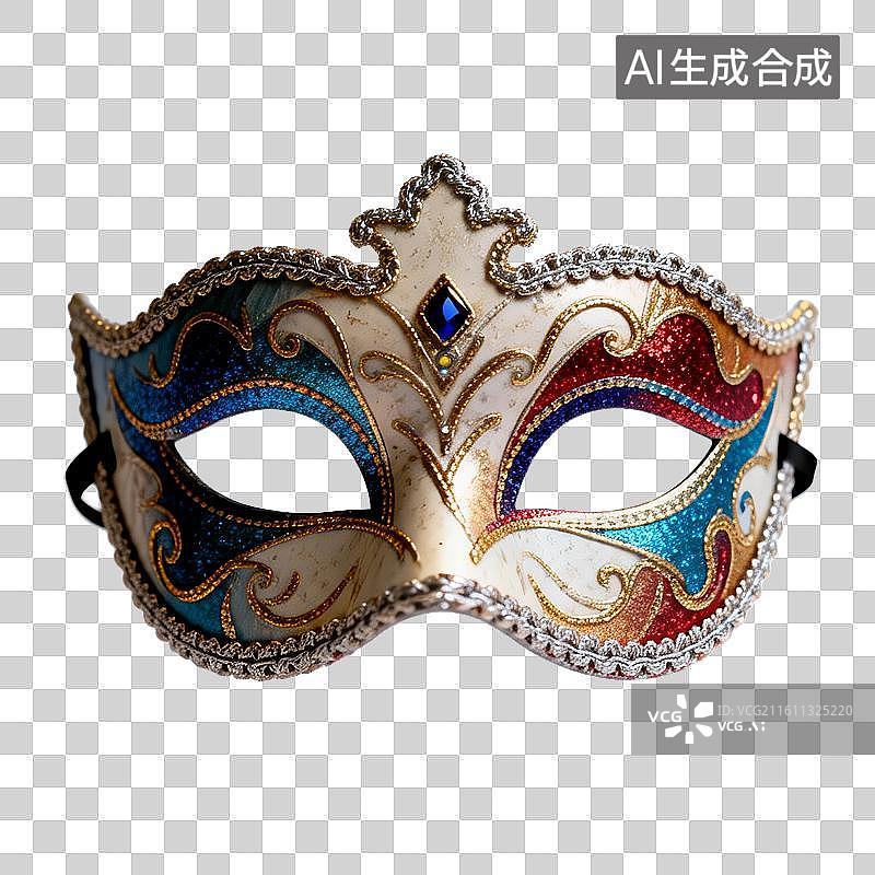 【AI数字艺术】精致威尼斯风格华丽假面图片素材