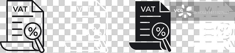 增值税细线图标集图片素材