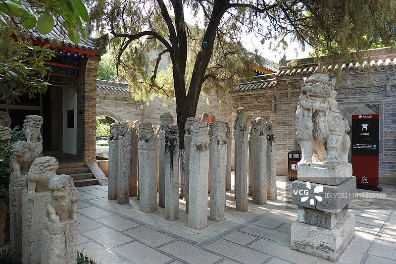 陕西省咸阳市咸阳文庙咸阳博物院：拴马桩图片素材