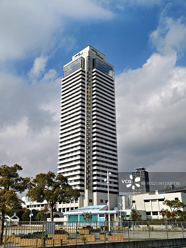 日本兵库县神户市，神戶港附近的城市风光图片素材
