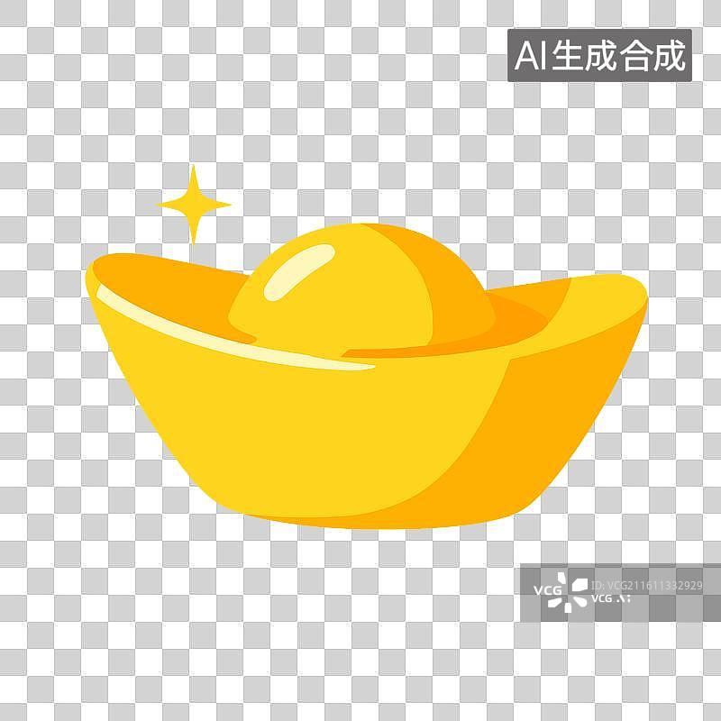 【AI数字艺术】[矢量EPS素材]金元宝象征好运与财富图片素材