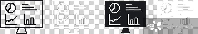 管理仪表板细线图标集图片素材