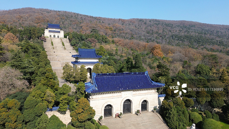 航拍南京中山陵图片素材