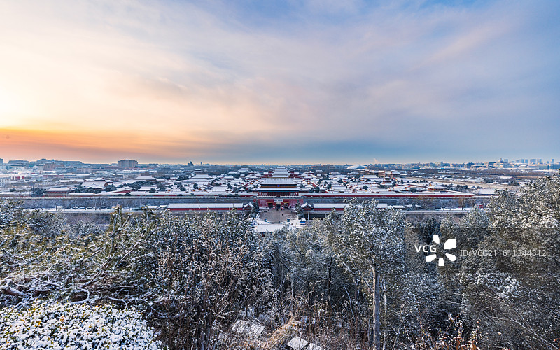 故宫雪景图片素材