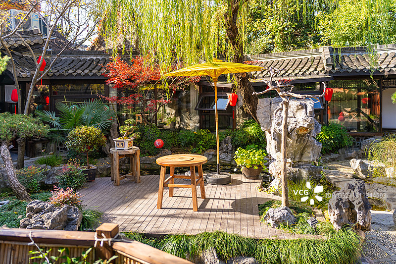 扬州重构冰瓯馆百年老宅民宿图片素材